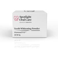 White box of Spotlight Oral Care Diamond Teeth Whitening PAP+ Powder with logo and product details.