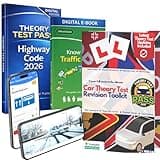 "UK Driving Theory Test Kit 2026 with books, smartphone, laptop access, includes hazard perception and Highway Code"