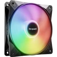 Black be quiet! 120mm PWM computer case fan with RGB lighting and sleek frame design.