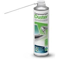 Colorway CW-3333 compressed air duster 500 ml, silver can with white cap and long nozzle, labeled for electronics cleaning
