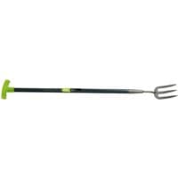 Draper Extra Long Carbon Hand 'T' Fork with green handle, black shaft, and three-pronged metal fork.