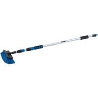 Telescopic washing brush with blue bristles, silver handle, and black grip, extends to 3000mm.