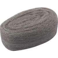 Gray Draper wire wool roll, medium/fine grade 0, 150g, with a smooth, coiled texture.