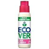 Ecover Stain Remover 200ml, white bottle with pink cap, green and blue logo, "tackles stubborn stains" label.