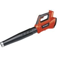 Red and black Einhell cordless leaf blower with ergonomic handle and streamlined nozzle design.