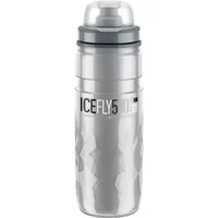 Smoke white and grey Elite Ice Fly thermal bottle, 500ml, with textured surface and clear cap.