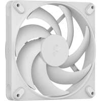White Fractal Design Momentum 14 140mm PWM case fan with curved blades and square frame.