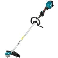 Makita UR003GZ 40VMAX linetrimmer with teal motor housing, black handle, and silver shaft, 35cm cutting width.