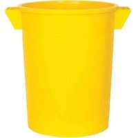 Yellow Red Gorilla Mixing Tub with two side handles and a cylindrical shape.