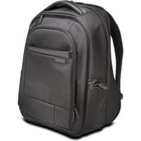Black Kensington Contour 2.0 Pro Laptop Backpack with padded straps, front zip pocket, and textured fabric.