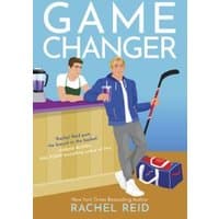 "Game Changer book cover with two men, one holding a hockey stick, blue duffel bag, and a smoothie blender on counter."