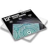 Clear POJSIO 12-inch vinyl record sleeves, 3 mils thick, high-density polypropylene, for single and double LPs.
