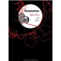 Black book cover titled "Wolves" by Bhuwaneshwar, features red line art and a circular illustration.