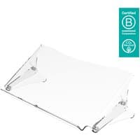 Clear acrylic Dataflex Addit ErgoDoc document holder with adjustable angles and transparent support arms.