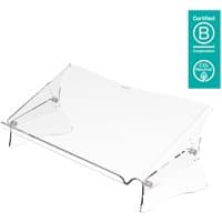 Clear acrylic Dataflex Addit ErgoDoc document holder with adjustable angles and sleek, minimalist design.
