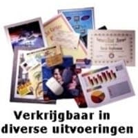 GBC Lamination Pouch A4 75 Micron with assorted laminated documents, including charts and certificates.