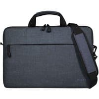 Grey Port Designs BELIZE TL 13.3" messenger case with front zipper pocket and adjustable shoulder strap.