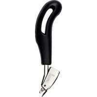 Black-handled Rapid R3 staple remover with curved ergonomic grip and steel tip.