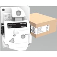 White Xerox 008R13326 toner cartridge with black label, next to a plain brown box.