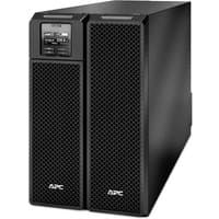 Black APC Smart-UPS On-Line tower with digital display, 6 C13 and 4 C19 outlets, network card, and SmartSlot.