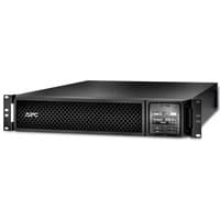 Black APC Smart-UPS On-Line SRT2200RMXLI with digital display, rack mount design, 8x C13 and 2x C19 outlets.
