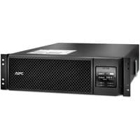 Black APC Smart-UPS On-Line SRT5KRMXLI with digital display, rack mountable, 6x C13, 4x C19 outputs.