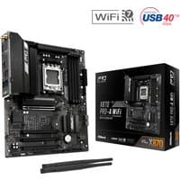 ASRock X870 Pro-A WiFi motherboard, black ATX form, with AM5 socket, dual antennas, and USB 4.0 support.
