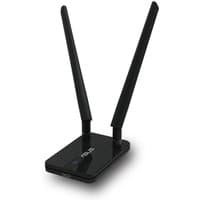 Black ASUS USB-AC58 wireless adapter with dual antennas and glossy finish.