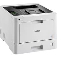 White Brother HL-L8260CDW laser printer with black top, A4 size, Wi-Fi capability, and front paper tray.