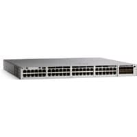 Grey Cisco Catalyst C9300-48UXM-A network switch, 48 ports, 1U rack-mountable, PoE, L2/L3 managed, 10G Ethernet.