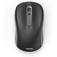 Black Hama AMW-200 wireless optical mouse with scroll wheel and ambidextrous design, 1600 DPI sensitivity.