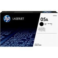HP 05A black LaserJet toner cartridge box with blue HP logo and white background.