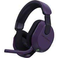 Purple Turtle Beach Stealth 600 wireless gaming headset with black accents, adjustable headband, and attached microphone.