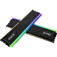 Black XPG SPECTRIX D35G DDR4 memory module with RGB lighting, sleek design, and ADATA branding.