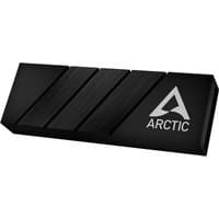 Black ARCTIC M2 Pro SSD cooler with angled grooves and Arctic logo on the right side.
