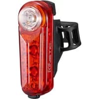 Black Cateye Sync Kinetic rear light with red lens, vertical design, and adjustable mounting bracket.