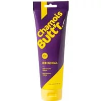 Purple and yellow Chamois Butt'r Original tube, 235ml, with flip-top cap and bold yellow text.