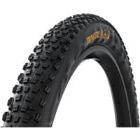Black Continental Trinotal Trail Rapid 29" MTB bike tyre with knobby tread and foldable skin design.