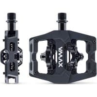 Black DMR VMAX bike pedal with wide platform, sealed bearings, and VMAX logo in white.