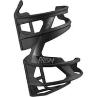 Black Elite Prism bottle cage with side entry, angular design, and "Prism" text in stealth/matte finish.