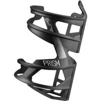 Stealth black carbon side-entry bottle cage with left-hand access and sleek geometric design, featuring "Elite" branding.
