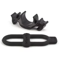 Black Exposure TraceR/Flare Saddle Rail Bracket with dual mounting clips and flexible strap attachment.