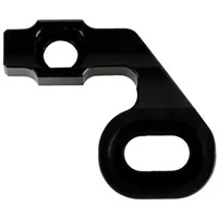 Black Hope Tech 4 shifter mount for Sram, featuring a sleek, angular design with two mounting holes.