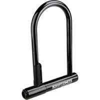 Black Kryptonite Keeper 12 standard U-lock with a cylindrical crossbar and included mounting bracket.