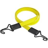 Yellow Master Lock bungee cord, 1000 x 18mm, with black hooks on each end.