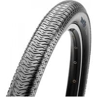 Black Maxxis DTH 20" BMX wire bead tire with textured tread pattern and sidewall logo.