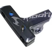 Black Moon action camera saddle mount with sleek design, two mounting holes, and engraved logo.