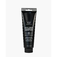 Black tube of Peaty's Max Grip Carbon Assembly Paste, 75g, with white text and crown logo on the front.