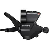Black Shimano SL-M315-7R 7-speed shift lever with ergonomic handle and gear indicator.