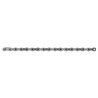Silver SRAM NX Eagle 12-speed bike chain with black inner links and polished outer plates.